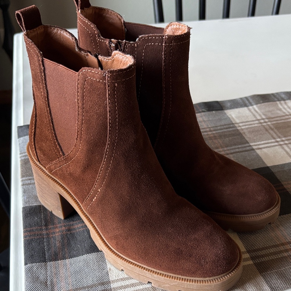 Lucky Brand Chocolate Ankle Booties